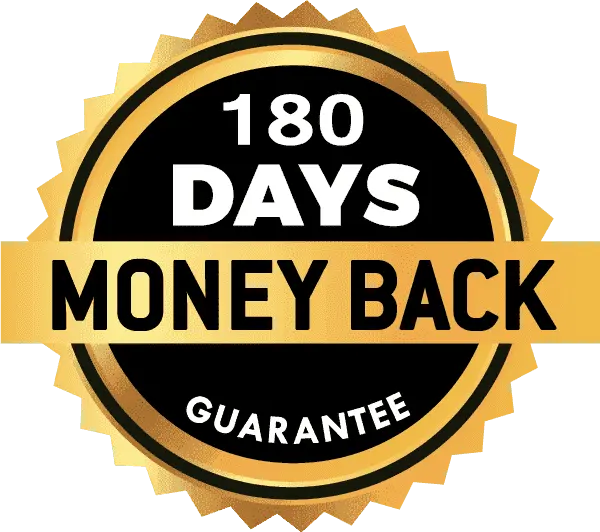 180-Day Money-Back Guarantee Badge